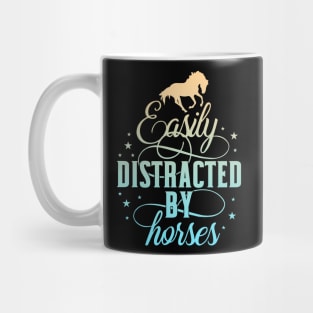 Easily distracted by Horses Women Equestrian Mug